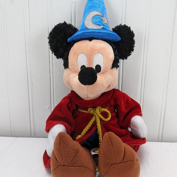 Disney Mickey Mouse Sorcerer's Apprentice Plush Stuffed Animal 14" Disneyland - Picture 1 of 9